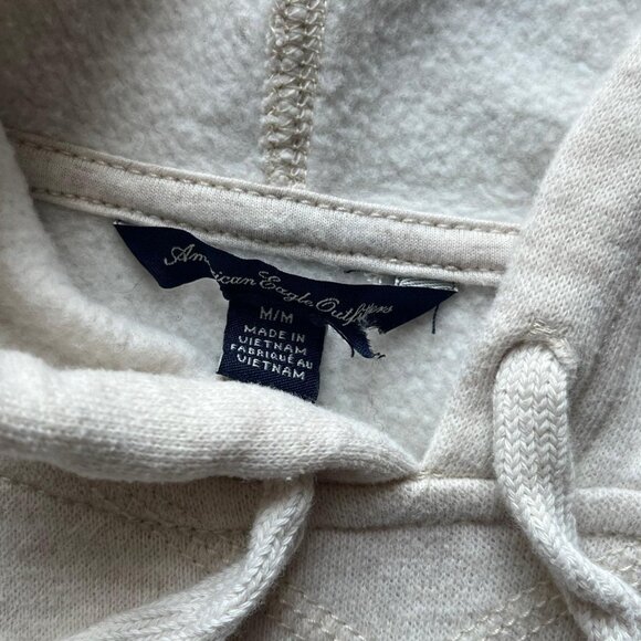 Vintage Inspired Beige/Cream American Eagle Hoodie 'LOVE' - Picture 3 of 5